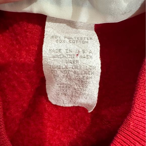 Vintage Montana Blues USA American Flag Red Pullover Sweatshirt Large - Picture 5 of 6